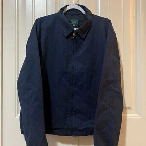J.Crew Navy Harrington Jacket in Cotton Twill - Size XL